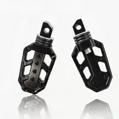 Motorcycle Cnc Aluminum Alloy Colorful Non-Slip Universal Footrests, Off-Road Vehicle Modified Adjustable Angle Foot Pedal Accessories (Motosiklet ləvazimatları və aksesuarları) - black