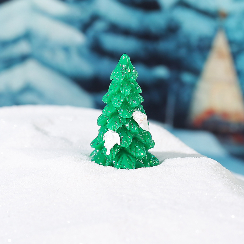 圣诞微景观摆件套装 圣诞老人雪人麋鹿场景装饰 节日氛围布置工艺|undefined