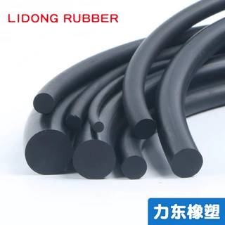 定制耐高温氟橡胶密封条O型氟胶圆条FKM耐酸碱耐油氟胶圆棒橡胶绳