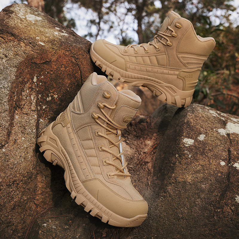 2025 tamaño transfronterizo 39 - 47 zapatos de hombre al aire libre de alta altura zapatos militares tácticas del desierto botas de montaña de senderismo hombre