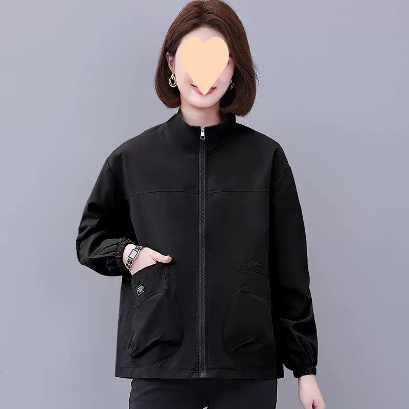 Модная демисезонная куртка с капюшоном oversize для мамы, повседневный стиль и комфорт, свободный крой