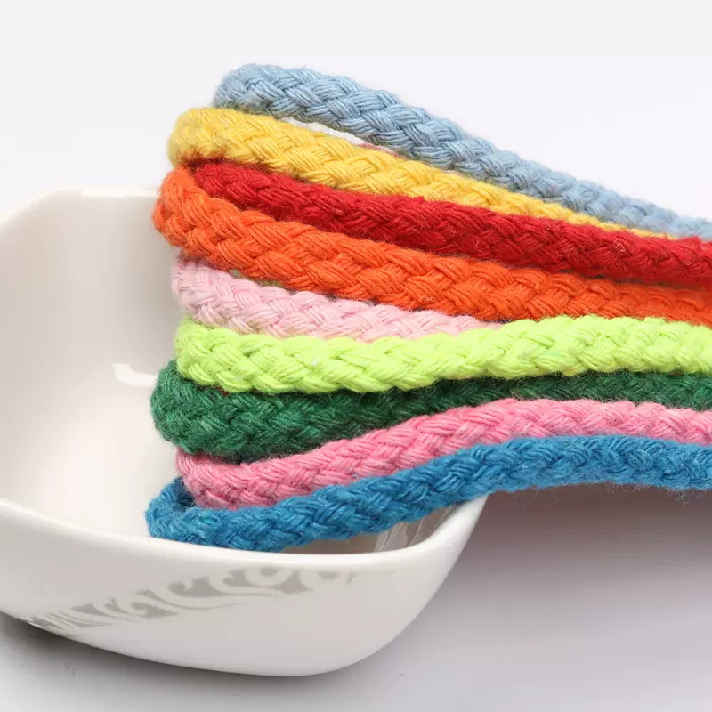 厂家直供绳子系带线绳全棉8mm八股棉绳编织棉绳可用于服装抽绳