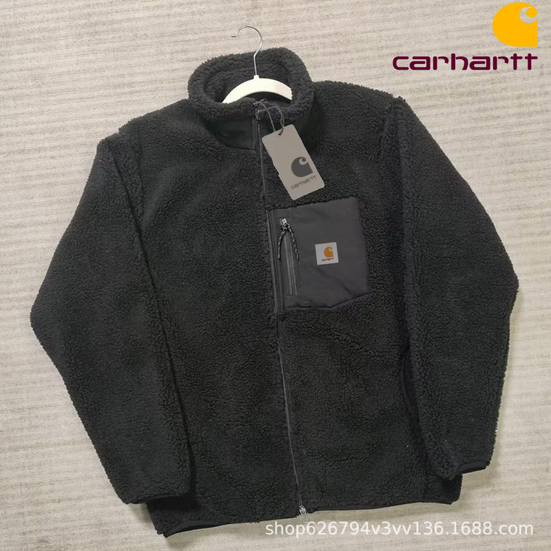 Cross-Border Autumn and Winter Lamb Wool Fleece-Lined Jacket with Fleece Stand Collar, Loose-Fitting Warm Coat for Men Fd53396608 Cross-Border Autumn and Winter Lamb Wool Fleece-Lined Jacket with Fleece Stand Collar, Loose-Fitting Warm Coat for Men Fd53396608