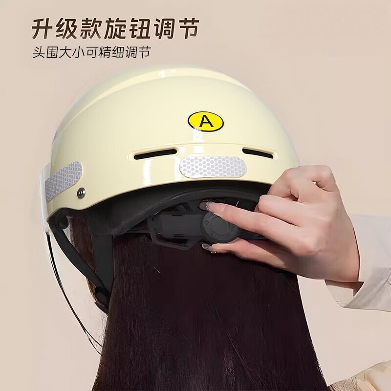 Certificación 3C nuevo casco de automóvil eléctrico estándar nacional casco de moda casco de mujer no presionar el cabello cuatro estaciones casco especial universal