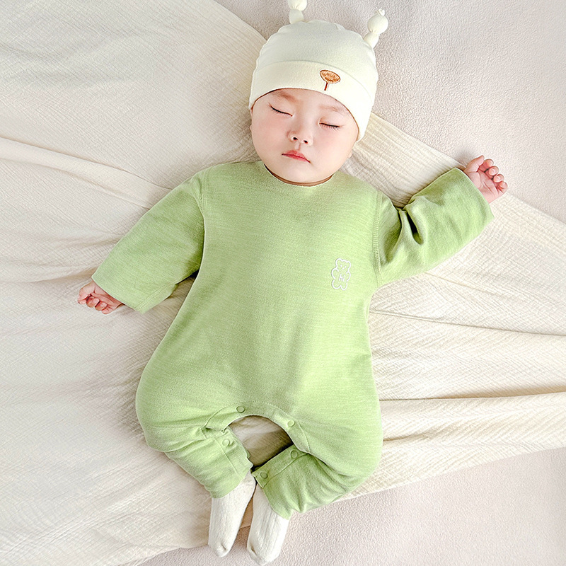 Baby overcoat otoño y invierno de primer año calentamiento pijamas apretados para niños, niñas y niños, ropa de bebé de luna llena image 10