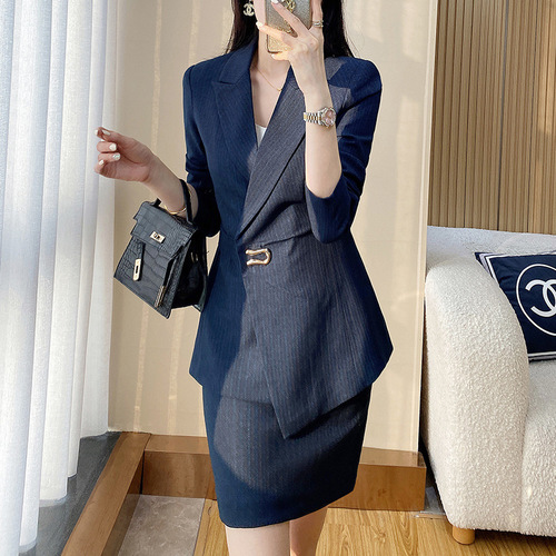 High-end suit suit for women, spring and autumn temperament, goddess style professional wear, formal work wear, jewelry store beauty salon work clothes