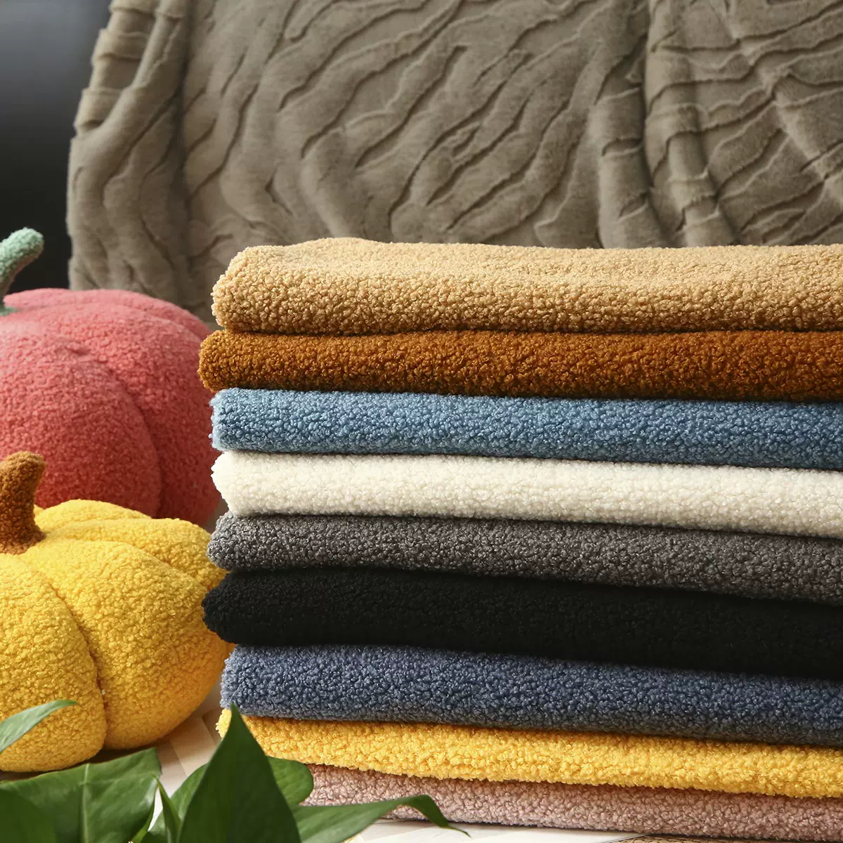 50*165cm卷曲泰迪绒现货批发保暖摇粒毛绒面料家纺玩具绒DIY 裁片