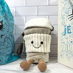 現物イギリスjc趣味茶色コーヒーカップ斜めショルダーバッグ女性かわいいぬいぐるみメーカー一枚代