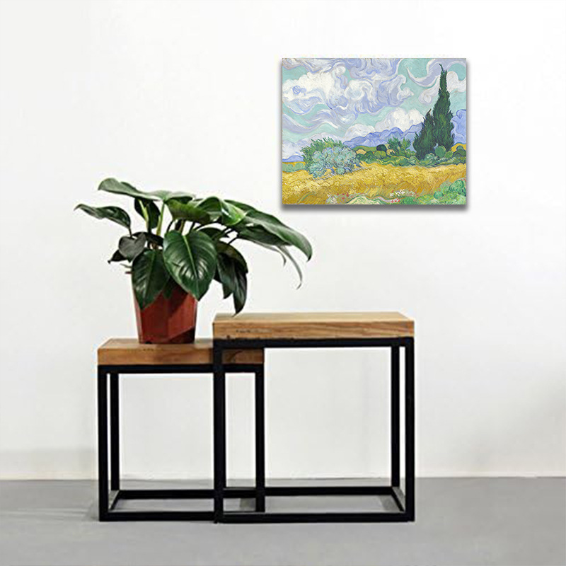 Pintura de decoración de hotel Abstracción de estrellas Pintura colgante Van Gogh Pintura al óleo Impresión de lienzo Arte Decoración de oficina Pared sin marco