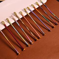 纯手工编织渐变金刚结钥匙扣开口线圈包挂挂饰diy饰品配件
