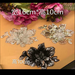 メーカー卸売り襟花胸花襟レース刺繍花名族刺繍花スパンコール刺繍花