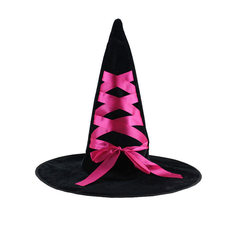 Cross-border COS maquillaje sombrero de baile suministros de Halloween bar decoración vestido sombrero de bruja sombrero mágico de Halloween