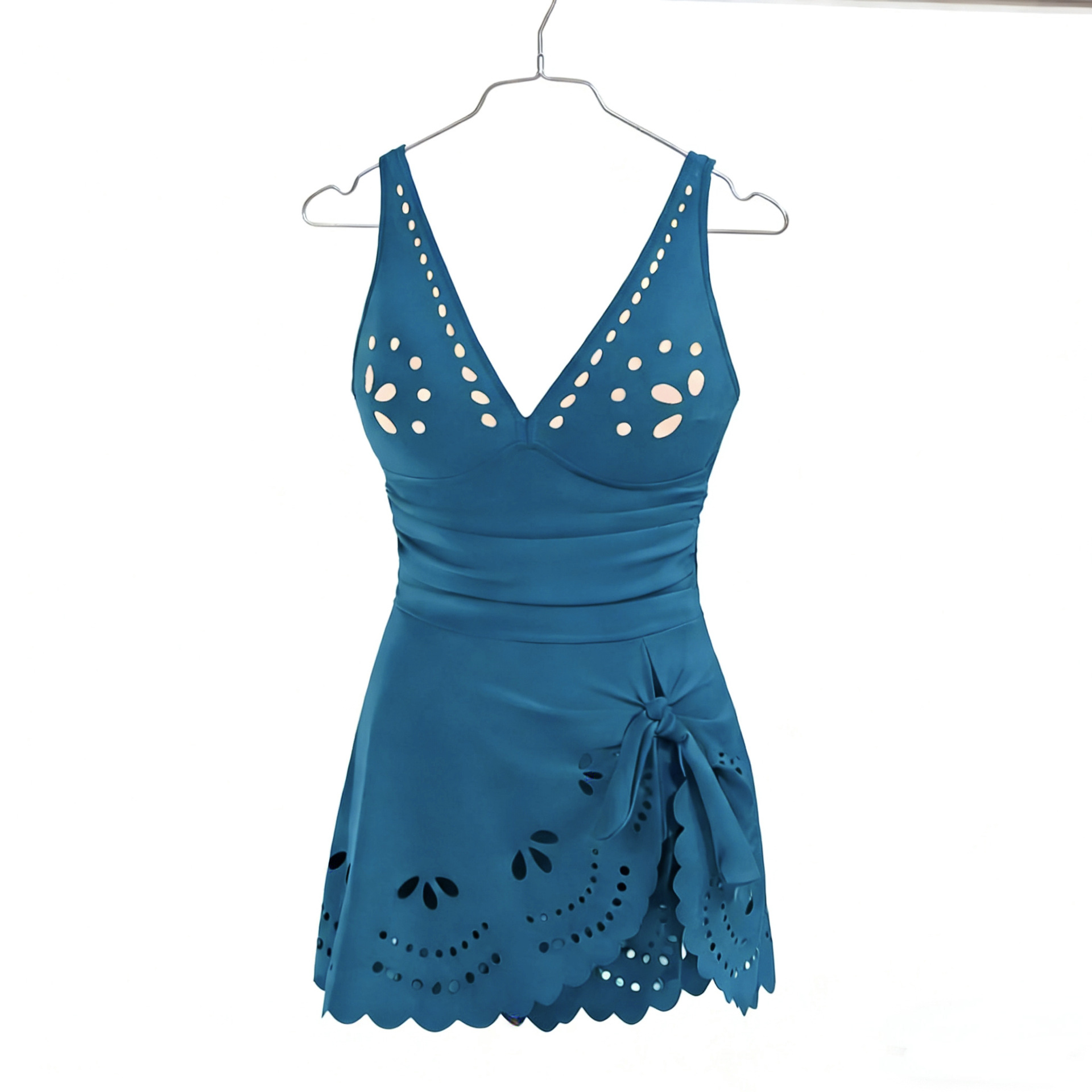 Maillot de bain une pièce style robe pour vacances d'été_voghion.com