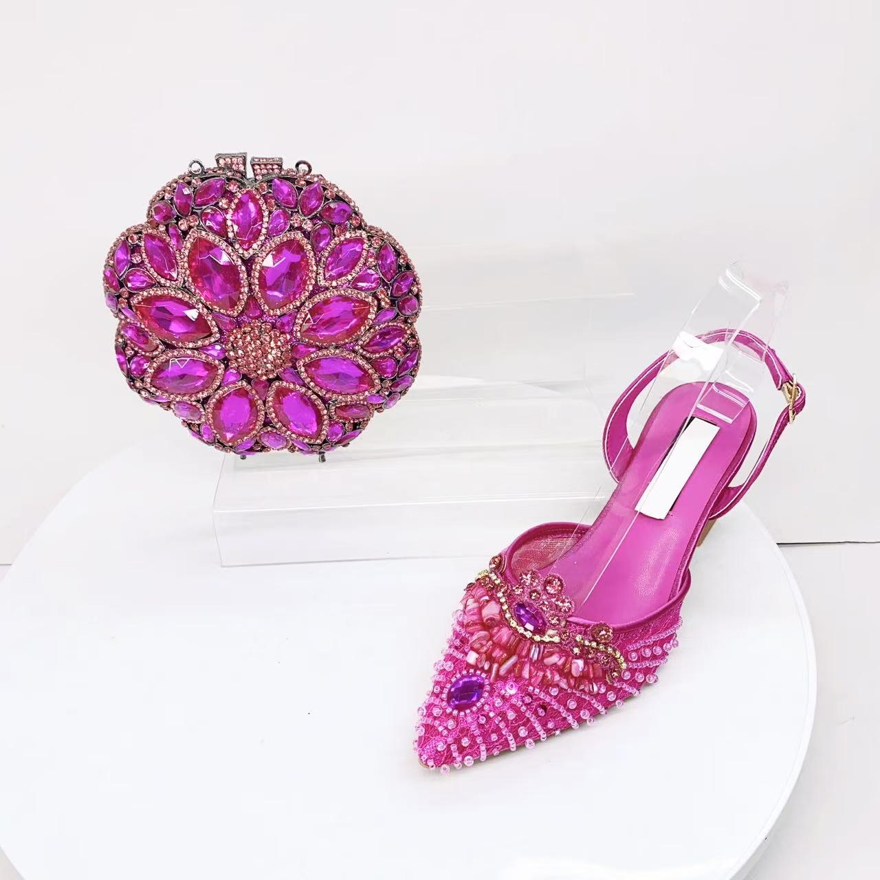 Diamond Encrusted Lace Pointed Toe Stiletto Sandals Italian Design Women's Shoes For Weddings Lady Footwear_voghion.com