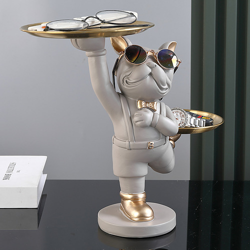 Key holder for entryway, decorative dog, shoe cabinet, storage tray, living room coffee table, remote control, organizer