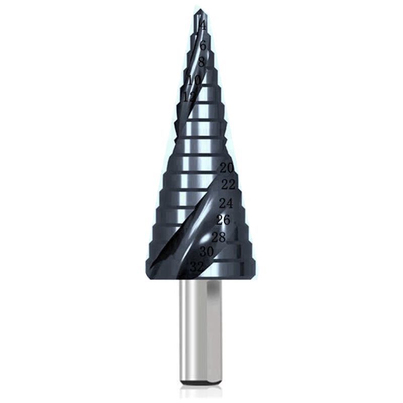 Hexagon shank step drill step drill pagoda drill electric wrench reamer tower drill steel plate punch