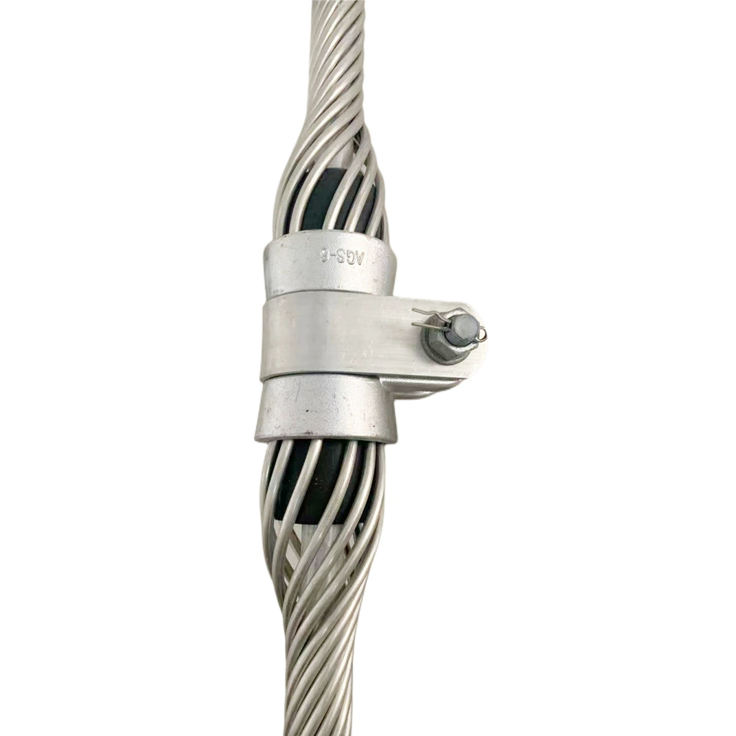 Shandong Henglixing Оптоэлектроника Готовый подвесной кабельный зажим Производителя Предварительно скрученная электрическая направляющая с золотой проволокой