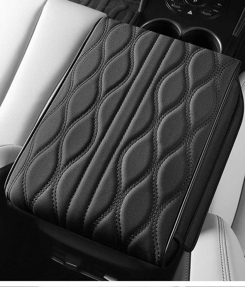 2026 New Car Interior Accessories Nappa Pattern Eco-Leather Armrest Box Mat
