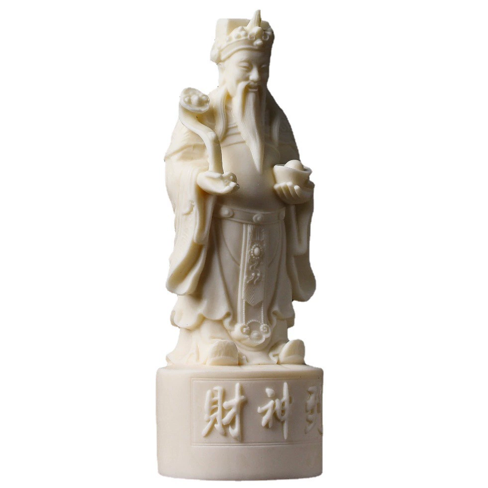Ivory Fruit Treasure God of Wealth Ornament Home Decoration God of Wealth to God Statue Crafts Opening Gift Retro Car Arrangement