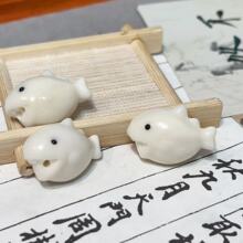 象牙果原果雕刻鲨鱼配饰吊坠孔文玩配饰手串手持配饰吊坠挂饰挂件