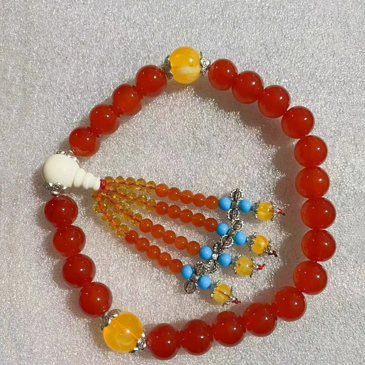 Агат pendant для машины, розари с круглыми бусинами, аксессуар, зеркало заднего вида