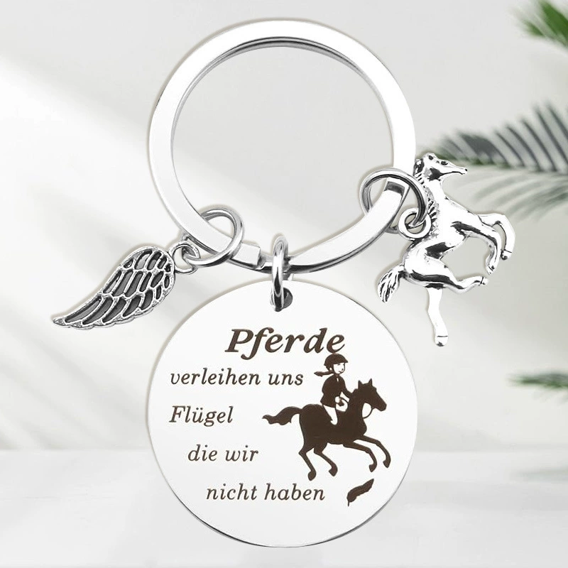 Cross-border Pferde German нержавеющая сталь брелок конный подарок для девушки детей