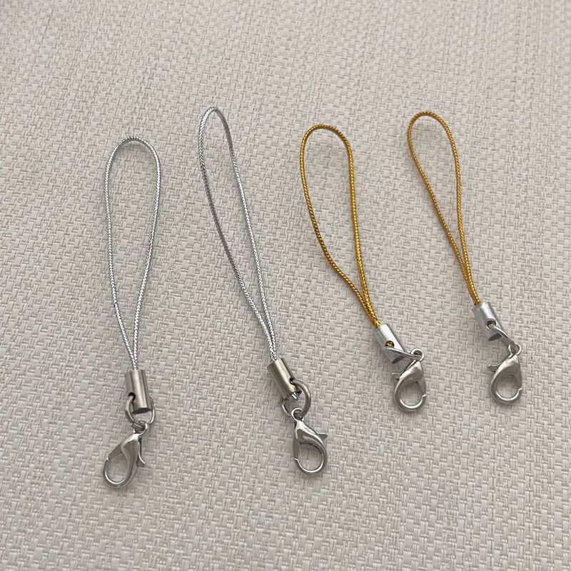 Gold and Silver Thread Mobile Phone Chain Lanyard Handmade Jewelry DIY Crayfish Buckle Gold and Silver Sling Toy Doll Lanyard Gold and Silver Thread Mobile Phone Chain Lanyard Handmade Jewelry DIY Crayfish Buckle Gold and Silver Sling Toy Doll Lanyard
