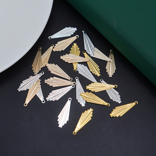 Electrophoresis high protection iron line embossed single hole hanging piece diy ancient style hanfu cheongsam step shake hairpin material