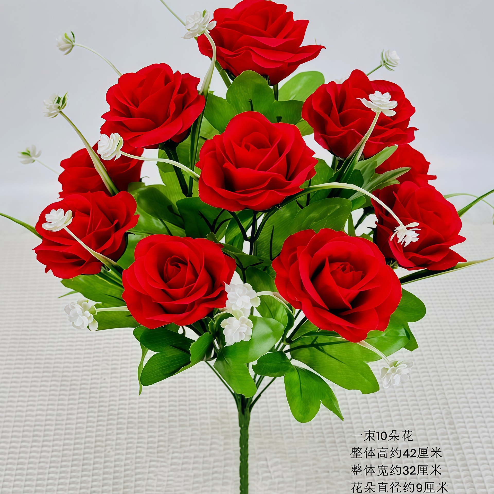 10 arcoíris rosas de color rojo oscuro