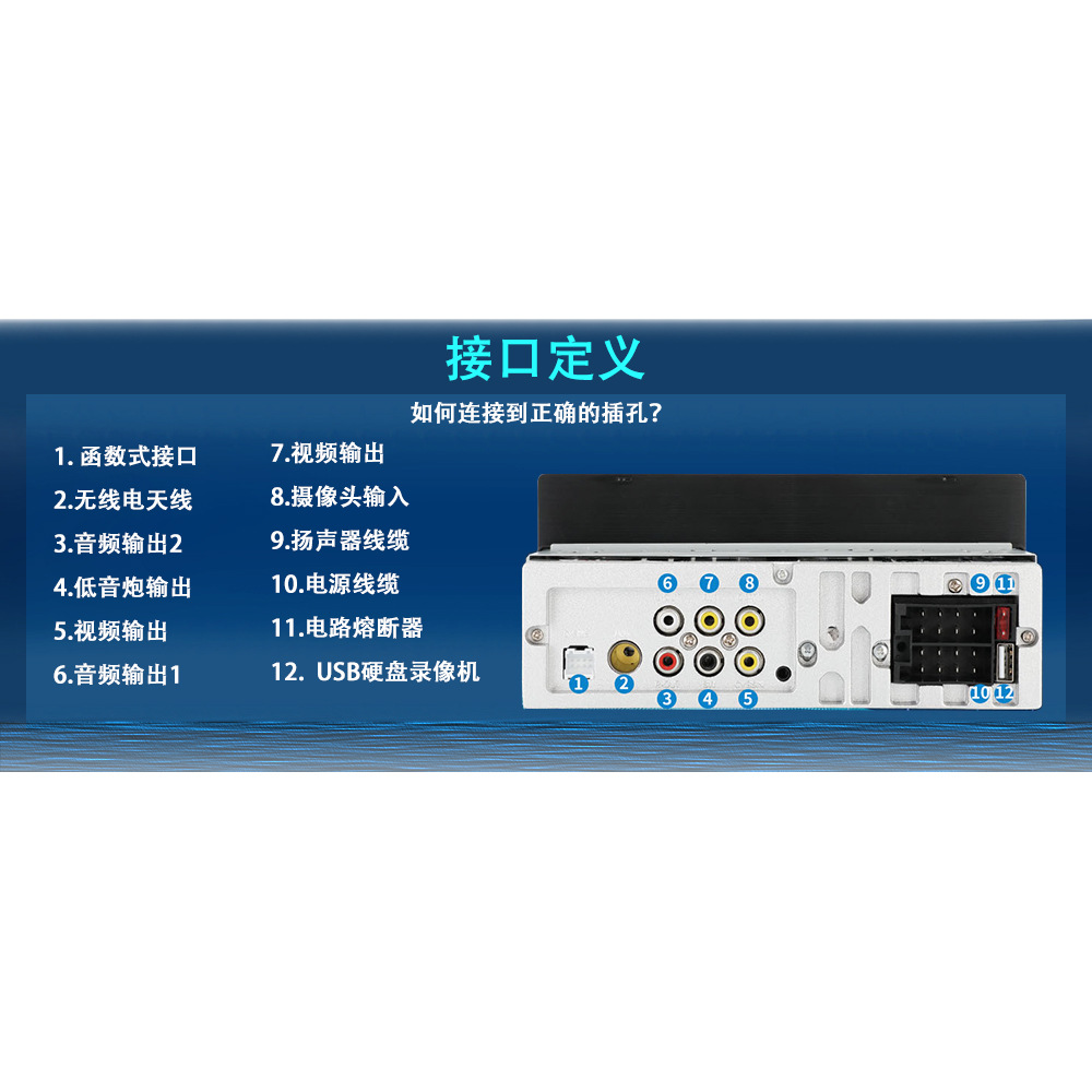 6.9inch Wireless Carplay Single-Core Ips Touch Screen Car Bluetooth Mp5 Player Dual USB Fast Charging 12V