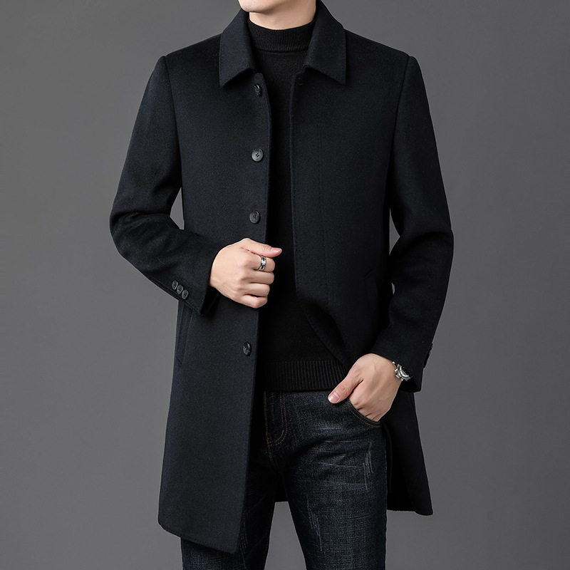 Cashmere winter double-sided fashionable trench coat