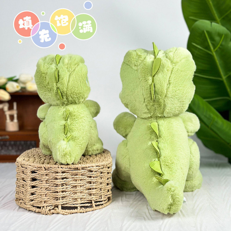 Creativo nuevo juguete de peluche T. rex verde muñeca de dibujos animados pequeños dinosaurios almohada muñeca regalos al por mayor