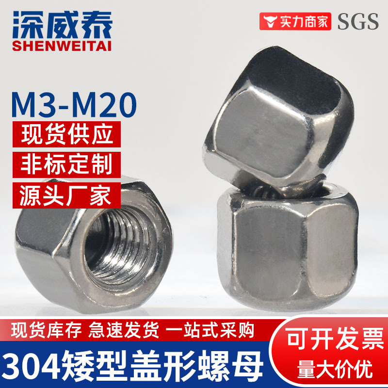 M3-M20 ball head hexagonal cap DIN917 decorative integrated nut 304…