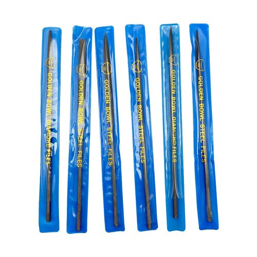 Assorted Wine Jar Diamond Plastic Surgery File Set Bamboo Leaf Flat Semicircle Rounded Corner Triangular 140mm 200mm