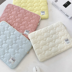 53291韓国かわいい雲刺繍ipadタブレットバッグ11/13/15インチノート収納バッグ