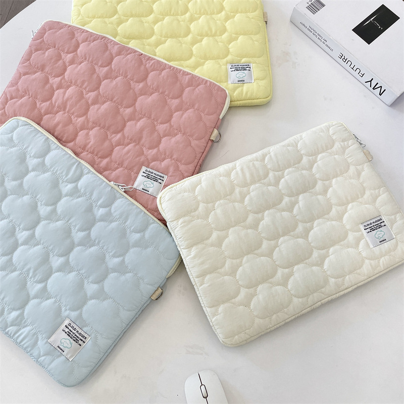 53291 South Korea Cute Cloud Embroidered ipad Tablet Bag 11/13/15 Inch Notebook Storage Bag