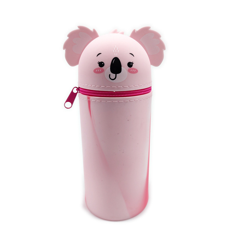 クロスボーダー伸縮シリコンペンホルダー動物コアラかわいい鉛筆ペンホルダーペンバッグ立体収納文具箱|undefined