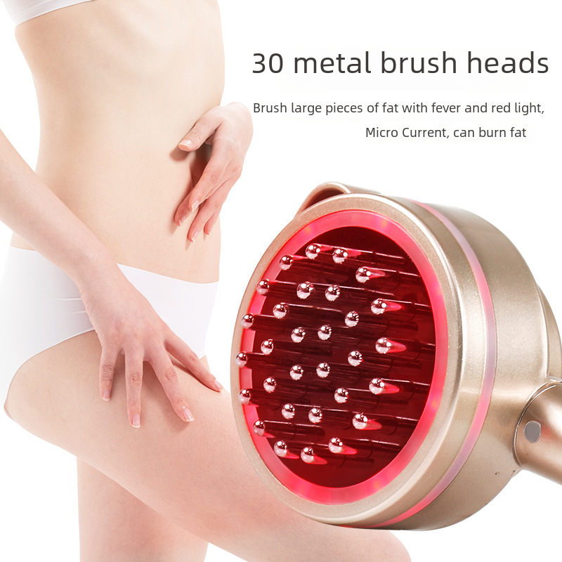 Electric Cupping Scraping Trument Head Massager Vibration Massage Brush Whole Body Meridian Dredging Five Elements Electric Meridian Brush