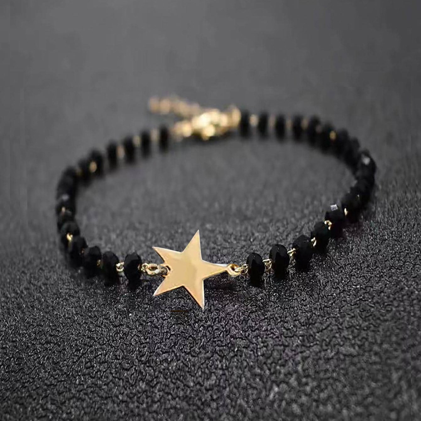 Décontractée Style Simple Traverser Trèfle À Quatre Feuilles Star Acier Inoxydable Perlé Placage Unisexe Bracelets display picture 11