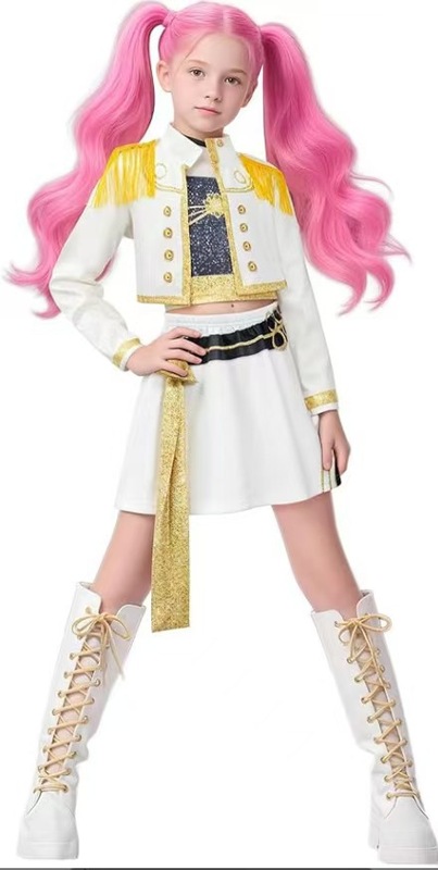 新款跨境K-POP猎魔女团cos服鲁米佐依米拉恶魔猎人万圣节演出服装|undefined
