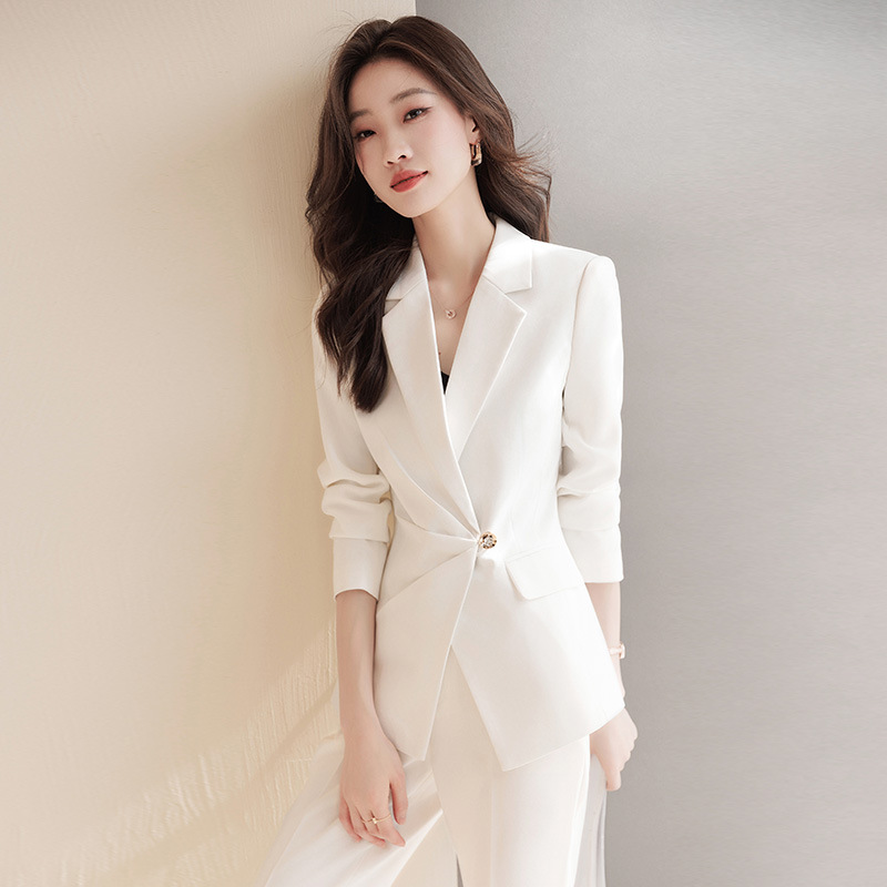 White autumn professional elegant classic suit jacket