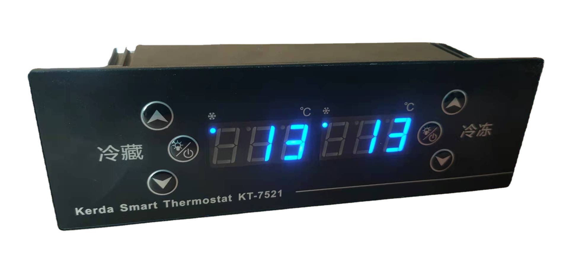 冷柜双温电子温度控制器冷藏冷冻高亮数码显示面板KT-7521