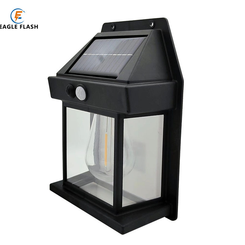 Aplique solar con sensor, resistente al agua para jardín y terraza