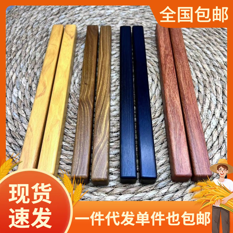 Purple sandalwood square stick, fitness stick, nunchaku, paperweight, play stick, purple sandalwood, hammering stick, solid sandalwood, antique.