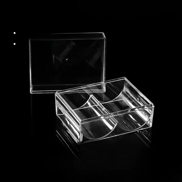 Plastic chip token mahjong Baccarat chess and card room token acrylic box Texas poker suit no value