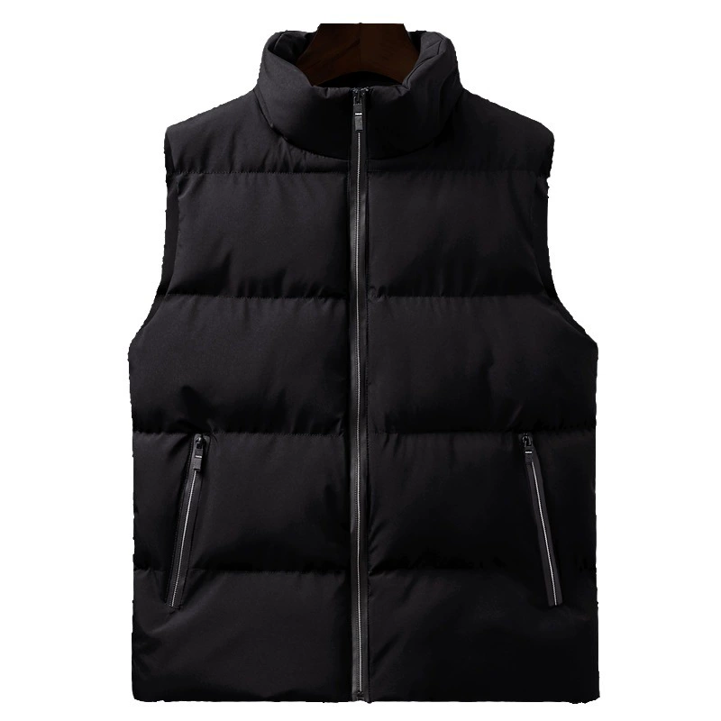 Пуховик хлопковый жилет мужской 2023 Зимняя одежда внутри толстый теплый жилет без рукавов жилет больших размеров мужской жилет