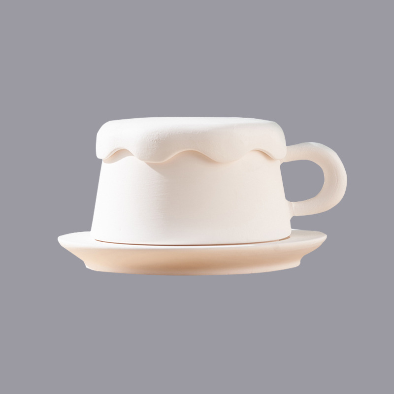 Taza de Cerámica en Blanco Cerámica para Pintar DIY, Bajo Esmalte para Manualidades DIY image 24
