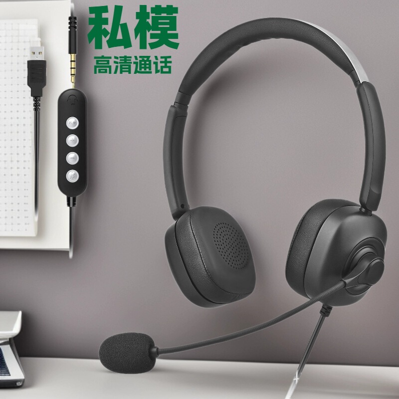 High-End Head-Mounted USB Headset Typec Wired Headset for Call Center, Conference, Customer Service, Online Classes, Dual Microphone, Enc Noise Reduction High-End Head-Mounted USB Headset Typec Wired Headset for Call Center, Conference, Customer Service, Online Classes, Dual Microphone, Enc Noise Reduction
