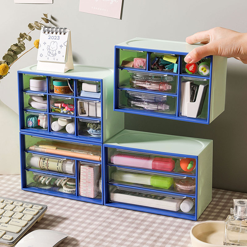 El escritorio de nueve Palacios tipo cajón contiene la caja, la Caja de pegatinas de guka, el Gabinete de joyas femeninas del escritorio se divide en pequeñas casillas para ordenar el contenido.