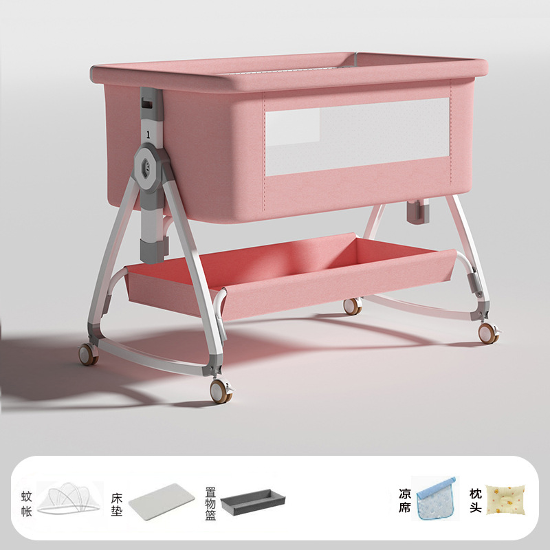 Cuna multifuncional mesa de pañales plegable móvil cama grande empalmada cama grande cama bb portátil al por mayor transfronteriza cuna